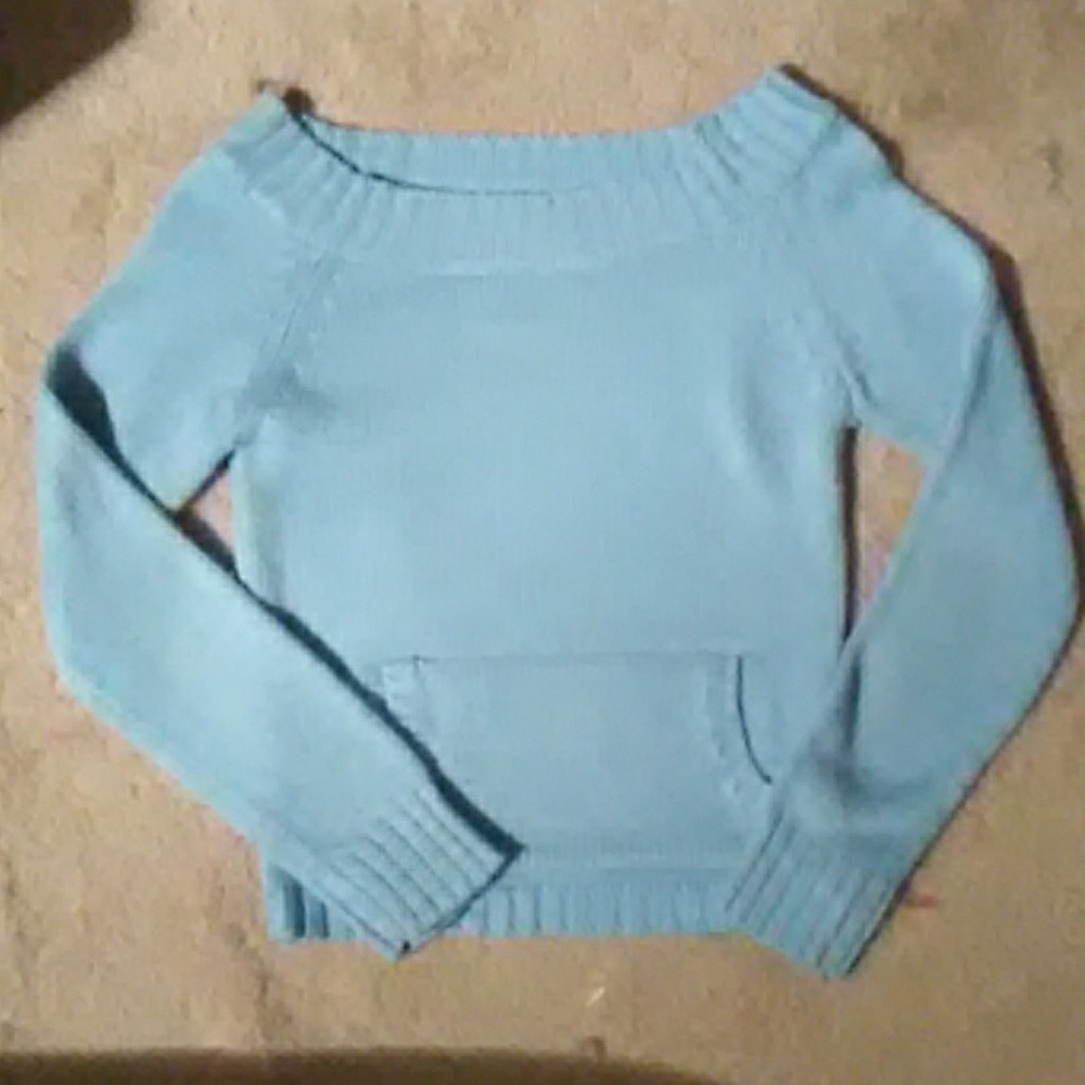 Blue off sholder sweater